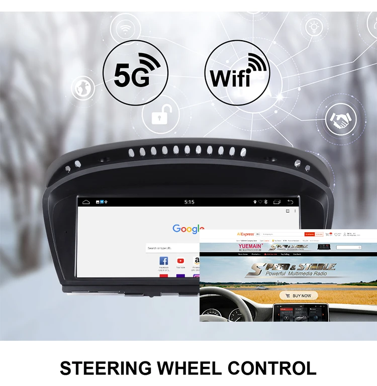 Cheap EBILAEN Android 9.0 Car DVD GPS Player for BMW 5 series E60 E61 E62 E63 3 series E90 E91 CCC/CIC Navigation AutoRadio Multimedia 8