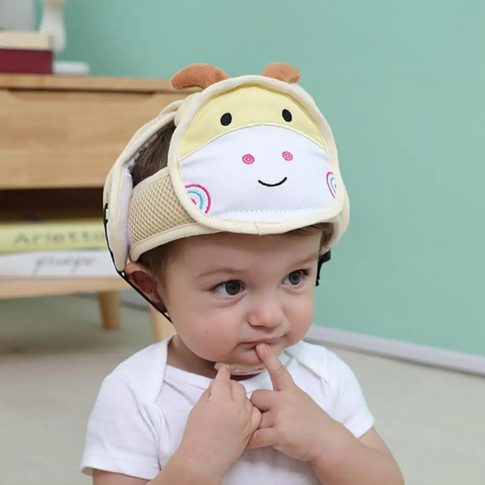 Детская безопасная шапка с мультяшным животным, защита головы, детский шлем для игр, анти-столкновения, защитная Кепка, милая лягушка, олень, кошка
