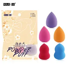 MAANGE, 5 шт./лот, спонж для макияжа, пудра, пуховка, гладкие спонжи для макияжа, Тональная основа, консилер, смешанные косметические инструменты для красоты