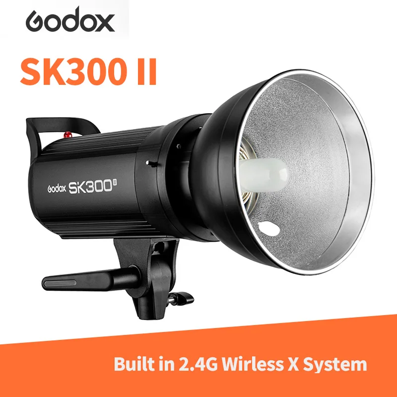

Godox SK SK300II SK300 II 110V 220V 5600K 300WS GN58 Professional Studio Strobe Power Mini Studio Flash Light Lamp