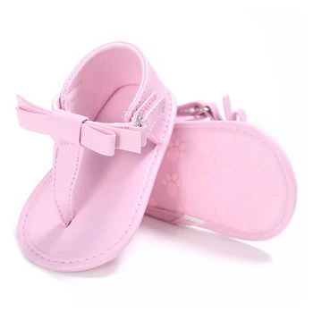 

WOTT Best Sale Girls Sandals Flip Flops Bow knot Sandals Non-Slip Infant Soft Child Toddler Kid Shoes Pink 0-6M