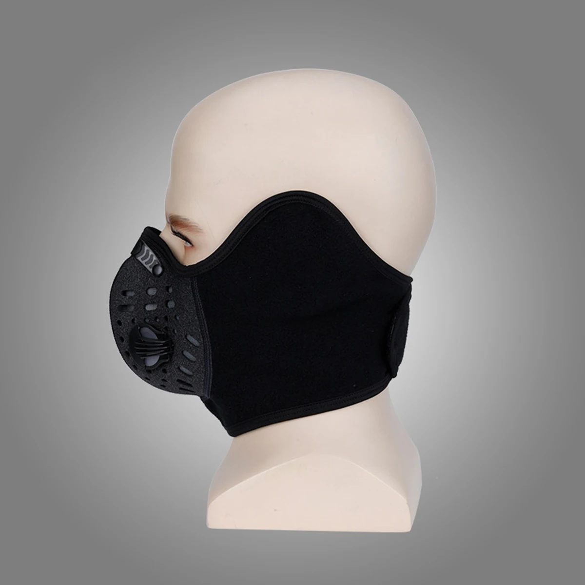Черный тренировки Фитнес маска Респиратор маска от пыли с фильтром с активированным углем езда на велосипеде на половину лица PM2.5