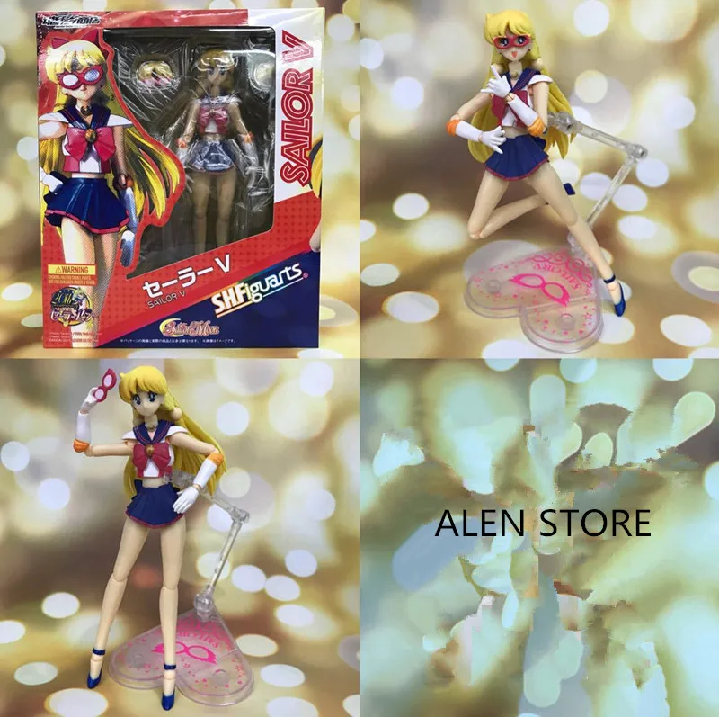 Pаспродажа СВЧ S. h. figuarts аниме Сейлор Мун Сейлор V Венера Минако Айно ПВХ фигурку Коллекция Модель Дети игрушки куклы 16 см