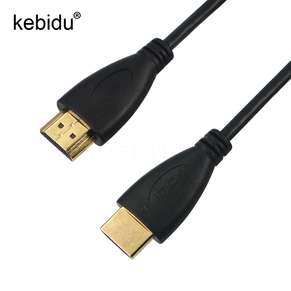 Высокоскоростной позолоченный штекер Kebidu Male-Male 1080P 3D 0 5 м 1 2 3 HDMI-совместимый