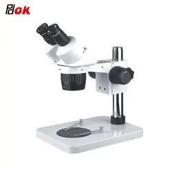 PDOK 7X-45X Simul-Focal Тринокулярный Стерео непрерывное Масштабирование микроскоп A1 Microscopio Arm B1 прямоугольная подставка дропшиппинг