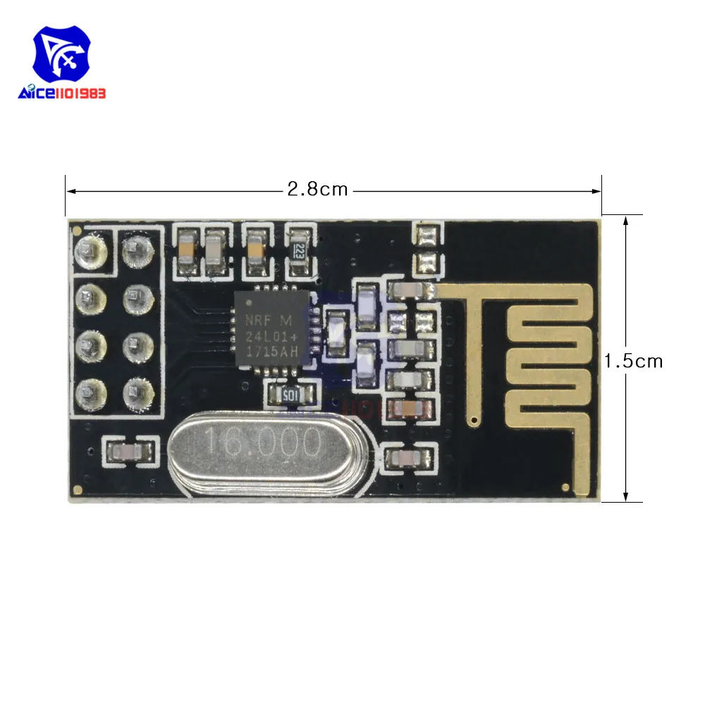 Diymore NRF24L01 беспроводной модуль микроконтроллер приемник передатчик 2,4 ГГц антенна с гнездом адаптер плата для Arduino