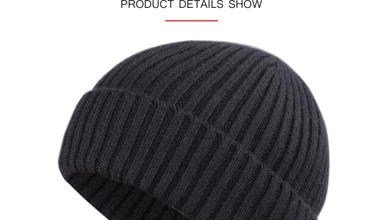 New men's autumn and winter wool warm hat solid color outdoor warm men's and women's wool size adjustable thick winter hat