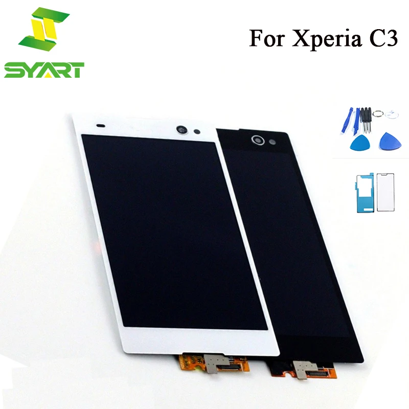 

For Sony Xperia C3 LCD Display Touch Screen Digitizer Assembly Replacement Part + Free Tools For C3 D2533 D2502 5.5" LCDs Screen