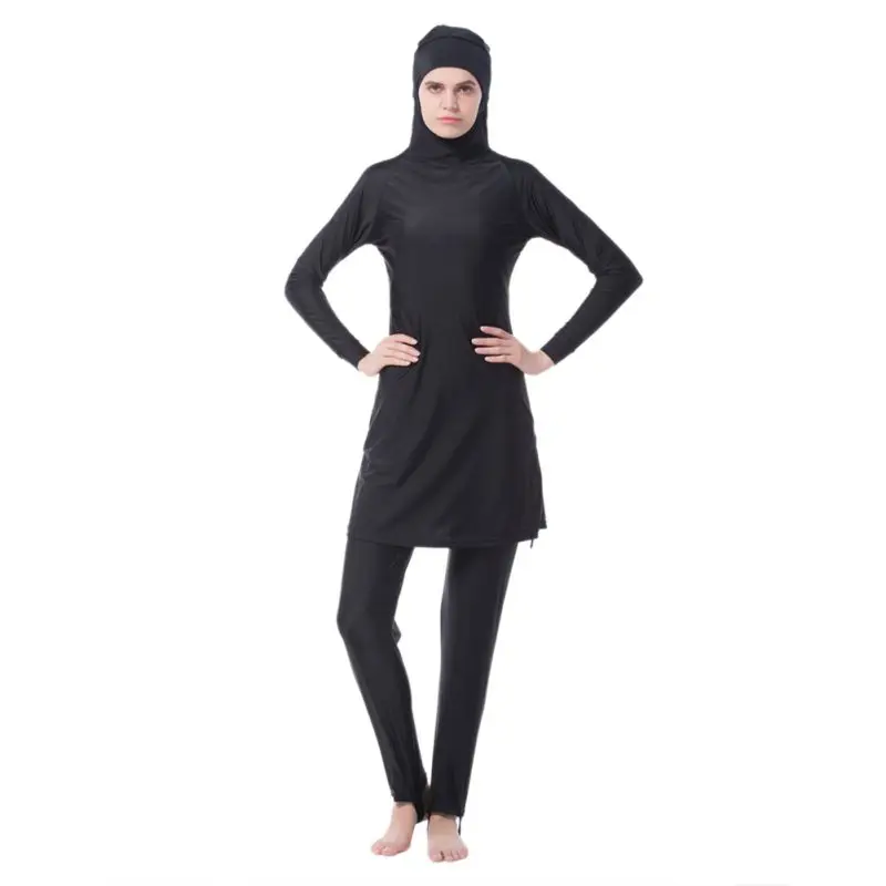 

Female Split Quick-drying Muslim Conservative High Waist Swimwear Slim Casual Swimsuit