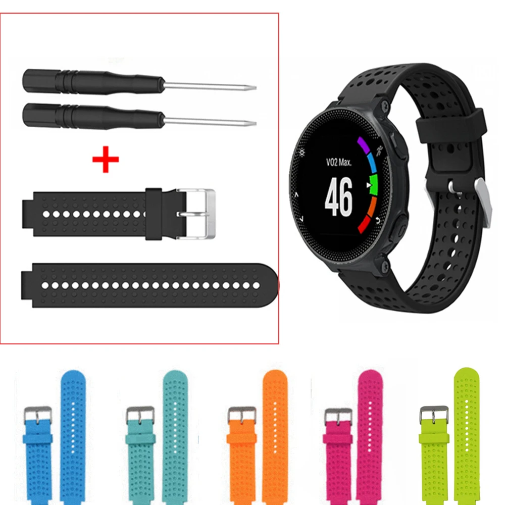 

Silicone Replacement Belt Wrist Band Watch Strap for Garmin Forerunner 220 230 235 630 620 735 Approach S20 S5 S6 Smart Watches