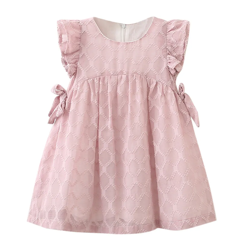 

Toddler Kids Baby Girls Clothes Chiffon Bowknot Party Pageant Princess Dress
