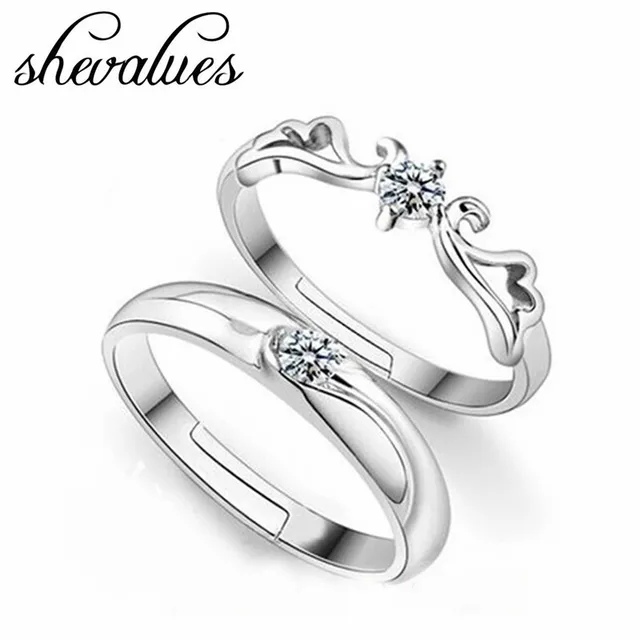 lovers silver wing adjustable band crystal ring jewelry men and women valentine couple love wedding - Wedding Rings For Men And Women lovers silver wing adjustable band crystal ring jewelry men and women valentine couple love wedding - Wedding Rings For Men And Women