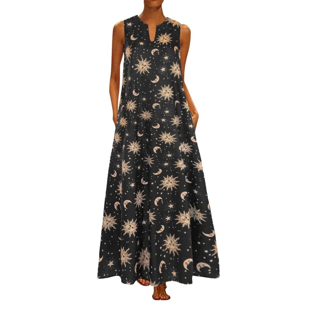 sun and moon dress plus size