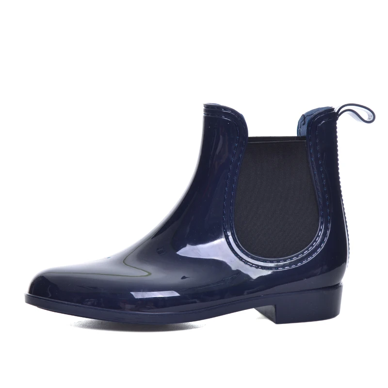 Прямая поставка; весенне-зимние ботинки; фирменный дизайн; ботильоны; непромокаемые сапоги; обувь с эластичными лентами; женская однотонная резиновая водонепроницаемая обувь на плоской подошве
