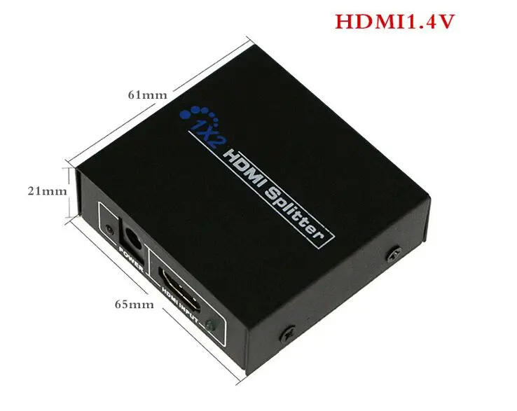 10 шт./лот DHL Бесплатная дома Театр 1 в 2 из HDMI Splitter сепаратор 4 К аудио-видео конвертер для HDTV DVD PS3 PC