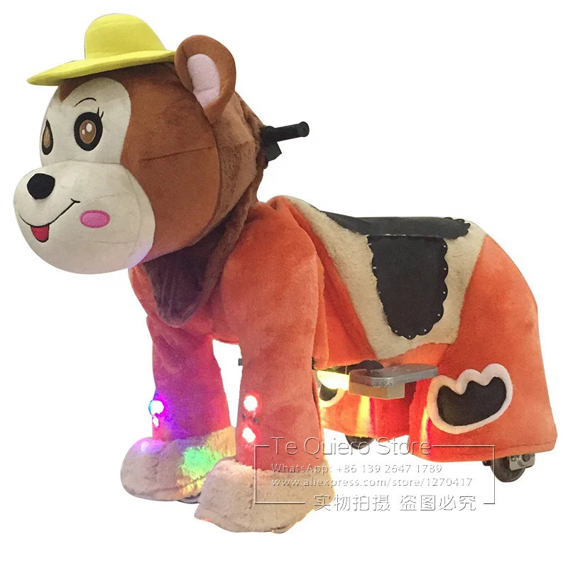 

Game Center RC Stuffed Monkey Animal Rides Plush Walking Animal Toy Car Ride On Animal Toy For Boys and Girls