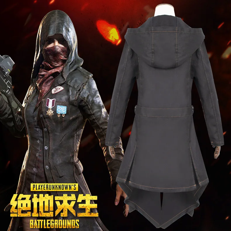 Горячая игра PUBG Playerunknown's Battlegrounds косплей костюм черный спортивный костюм куртка+ шарф+ ремень