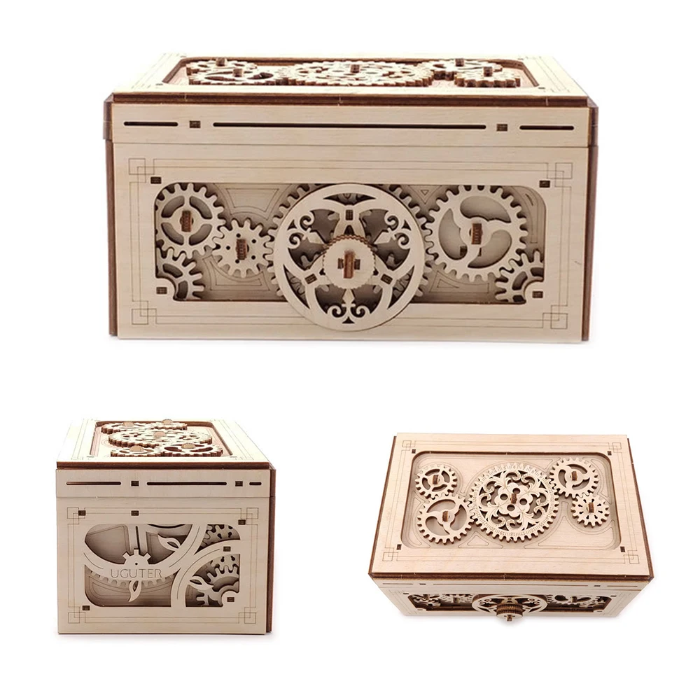

Wooden Toys Educational Toys Perpetual Calendar Puzzles For Kids 3D Puzzle Creative DIY Treasure Box Mechanical Model Puzzle Toy