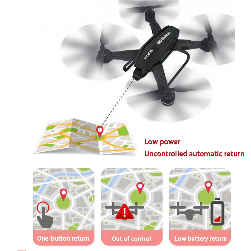 Дрон 5G WiFi GPS FPV 4K 12MP HD камера режим удержания высоты Квадрокоптер 2 шт. батарея с сумкой вертолет с ДУ Дроны с камерой HD