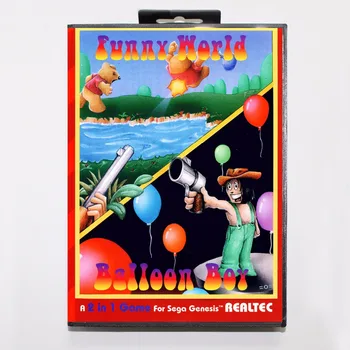 

Funny World & Balloon Boy Game Cartridge 16 bit MD Game Card With Retail Box For Sega Mega Drive For Genesis