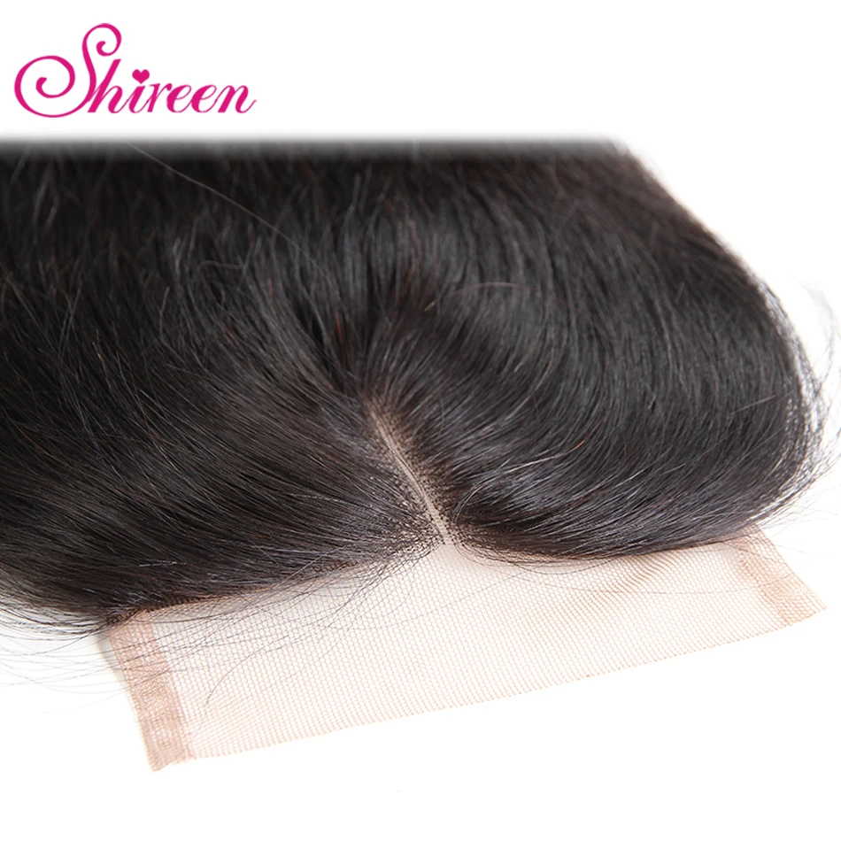 Shireen волосы бразильские прямые кружева закрытие натуральный черный цвет 4*4 Свободный Средний три части парик из волос Реми 10 до 22 дюймов