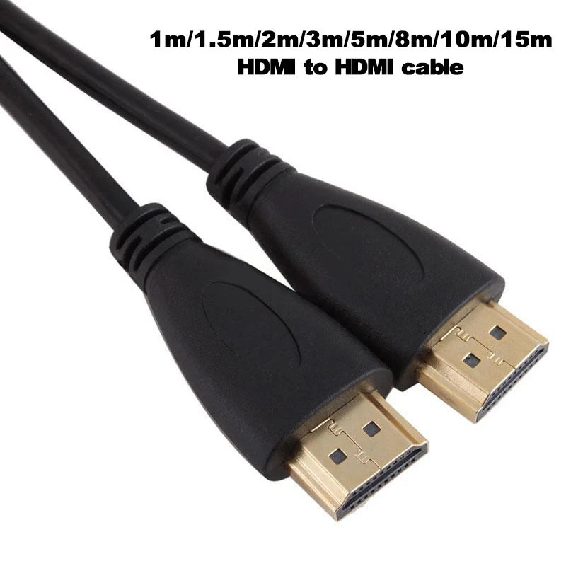 50 шт. HDMI кабель 1 м 2 м 3 м 5 м 10 м кабель со штыревыми соединителями на обоих концах для подключения позолоченный HDMI 1,4 V 1080 P 3D для PS3 проектор HD ЖК-ТВ фута, компьютерный кабель