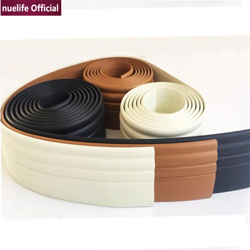 

Milky white dark wood color black soft pack skirting study kitchen living room bedroom shop waterproof crash foam wall stickers