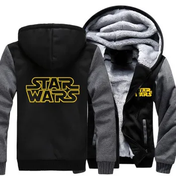 

New Winter Warm Hoodie Star War Jacket Coat Hot Flim The Force Awakens Cosplay Costumes Thick Zipper Sweatshirt