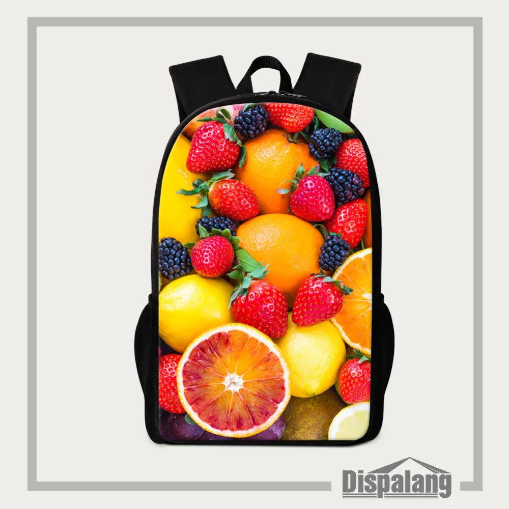  fruits candy 16 inch school bags Floral Printing Backpacks Women Backpacks Flower School Bags for Girls Student Book Bag Bolsas Mochilas Femininas