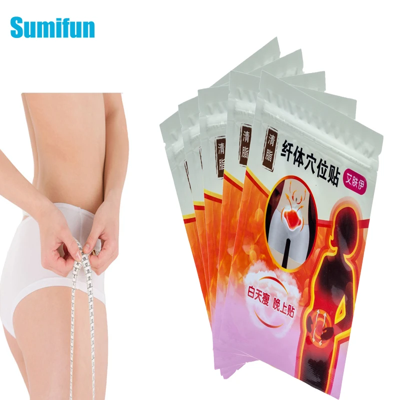 

50pcs/5bags New Slimming Navel Stick Slim Patch Weight Lose Paste Natural Ingredients Detox Adhesive Burning Fat Patch D0844