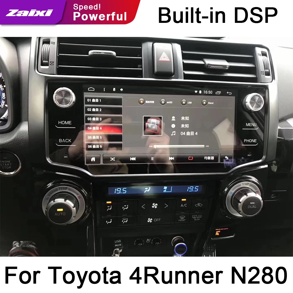 ZaiXi для Toyota 4runner N280 2009~ автомобильный Android-навигатор DVD навигатор навигации мультимедийный плеер HiFi DSP ISP Carplay Android авто радио