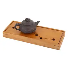 Домашний офис бамбуковый чайный поднос, чашка, тарелка с семью отверстиями, сервировочный Настольный поднос, кунг-фу, чайное блюдце, аксессуар