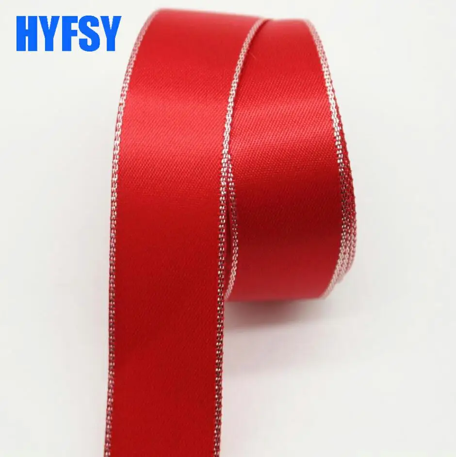 Новинка 10 мм/22 мм/38 мм лента Серебряная лента Двусторонняя DIY материалы ручной работы подарочная упаковка бант для волос серебряный край - Цвет: 250
