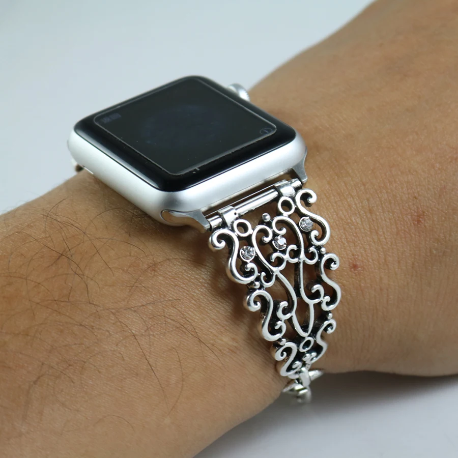 Ремешок для часов из нержавеющей стали для iWatch 38 42 мм женские ювелирные изделия браслет женский ремешок браслет для Apple Watch Series 1 2 3