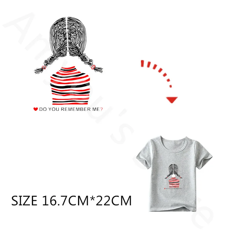The DIY Stickers For Clothes Girls Patches Transfer Thermal Press