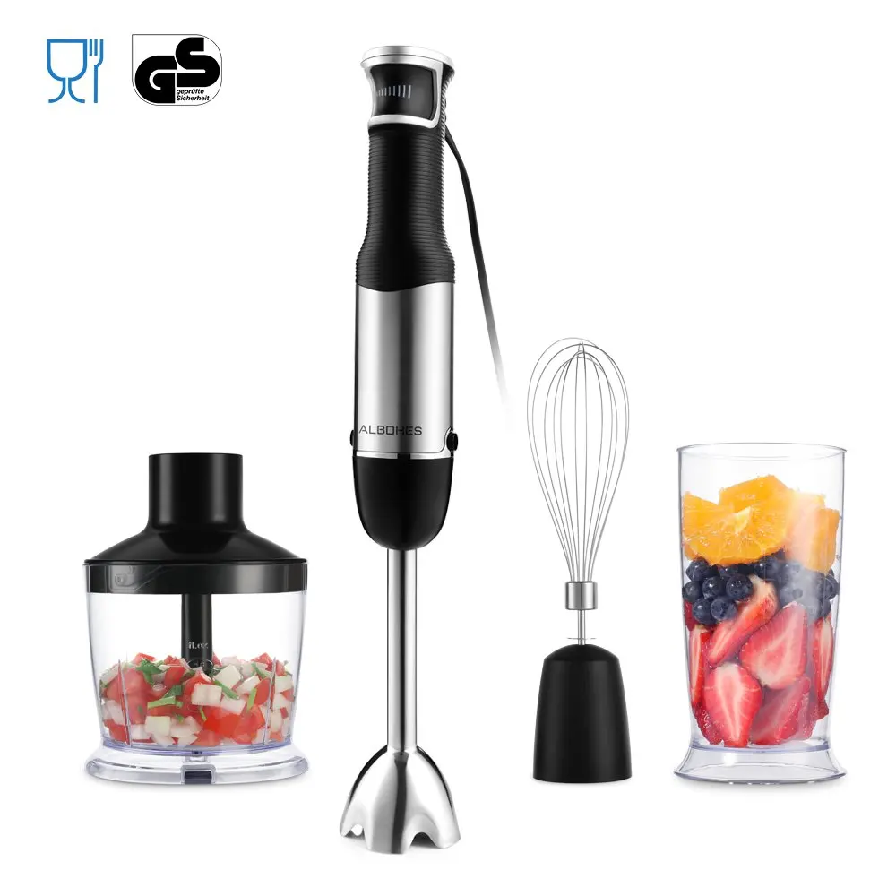 

ALBOHES HB-2065B Hand Blender 4 In 1 Portable Blender For Kitchen Food Processor Stick With Chopper Whisk Electric Juicer Mixer