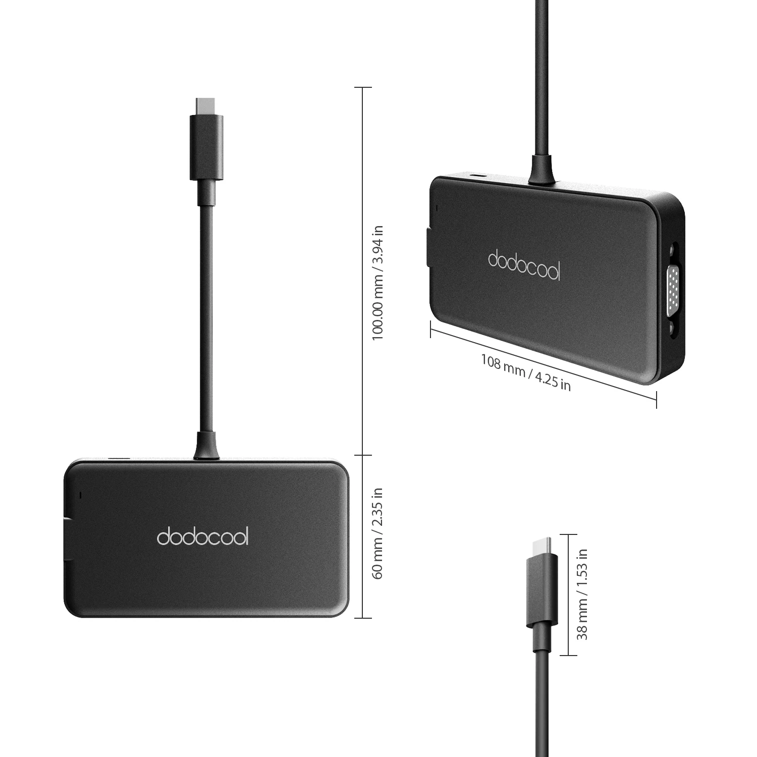 Dodocool usb-хаб 3,0 7-в-1 type c usb-хаб Многофункциональный rj45 видео в формате 4K HD/VGA для samsung galaxy s9 macbook pro huawei p20 pro