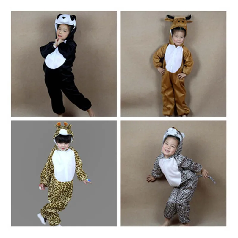 

Halloween Cosplay Children's Siamese Performance Set Giant Panda Bulls Little Mouse Leopard Giraffe Costumes for Men and Women