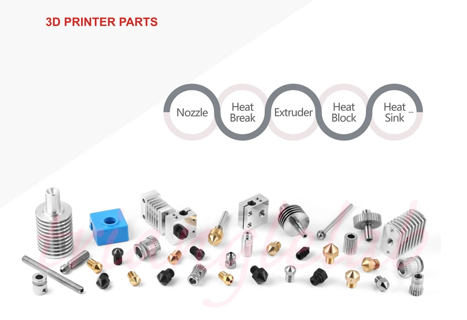 60w, com cabo 100cm, para v6 hotend vulcão mk8 mk9 cr-10 ender 3