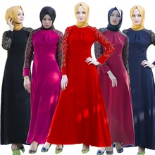 Мусульманское Для женщин платье халат мусульмане Дубай турецкий кружева дамы Костюмы Для женщин арабских Дамы Кафтан-Кафтан Малайзии Abayas