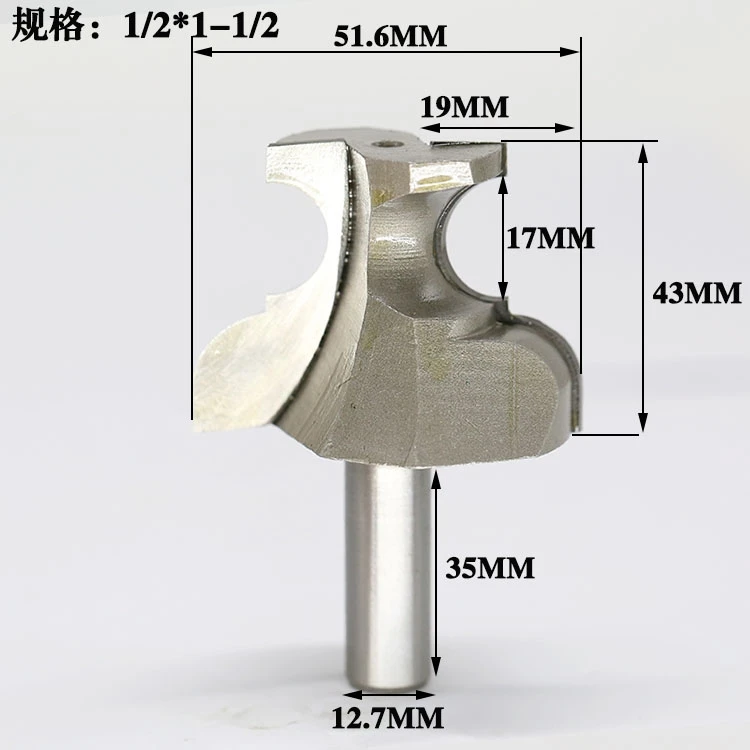 

1/2inch shank Woodworking milling cutter multi-angle cutter woodworking wood milling cutter with edge mesa lace knife edge
