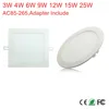 Ultra Thin Led Panel light Round/Square 3w 4w 6w 9w 12w 15w 25w LED Ceiling Recessed Down Light AC85-265V + Driver LED downlight ► Photo 1/6