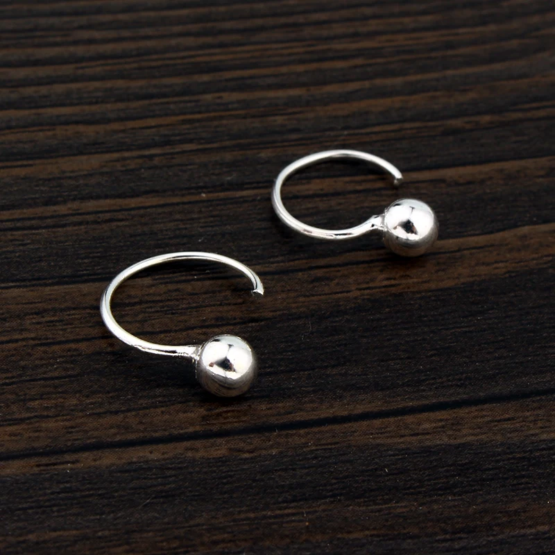1 пара минималистичных круглых шариковых обнимающих сережек для женщин, мужчин, шикарных серебряных обнимающих сережек, крошечные шариковые серьги для обнимающих ушей, ювелирные кольца E378