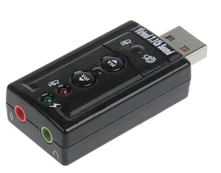 Внешняя звуковая карта USB к 3D Аудио адаптер 7 1 каналов профессиональная гарнитура