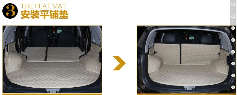 Ensemble: tapis de voiture en caoutchouc geyer&hosaja + tapis de coffre  aristar pour Volkswagen Touran II Monospace (09.2010-08.2015) - Guardliner  - 7 places; 3me rangée abaissée