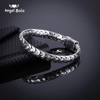 

10pcs/lot Fashion High Quality Ancient Silver color Buddha Bracelet Pop Punk Rock Style Round Chain Link Bangle Women Jewelry