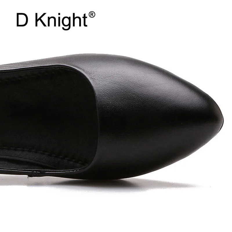 Women Genuine Leather High Heels Shoes Classic Cow Leather Shallow Mouth Women Pumps Ladies Elegant Office Heels Large Size 4-10 (1)