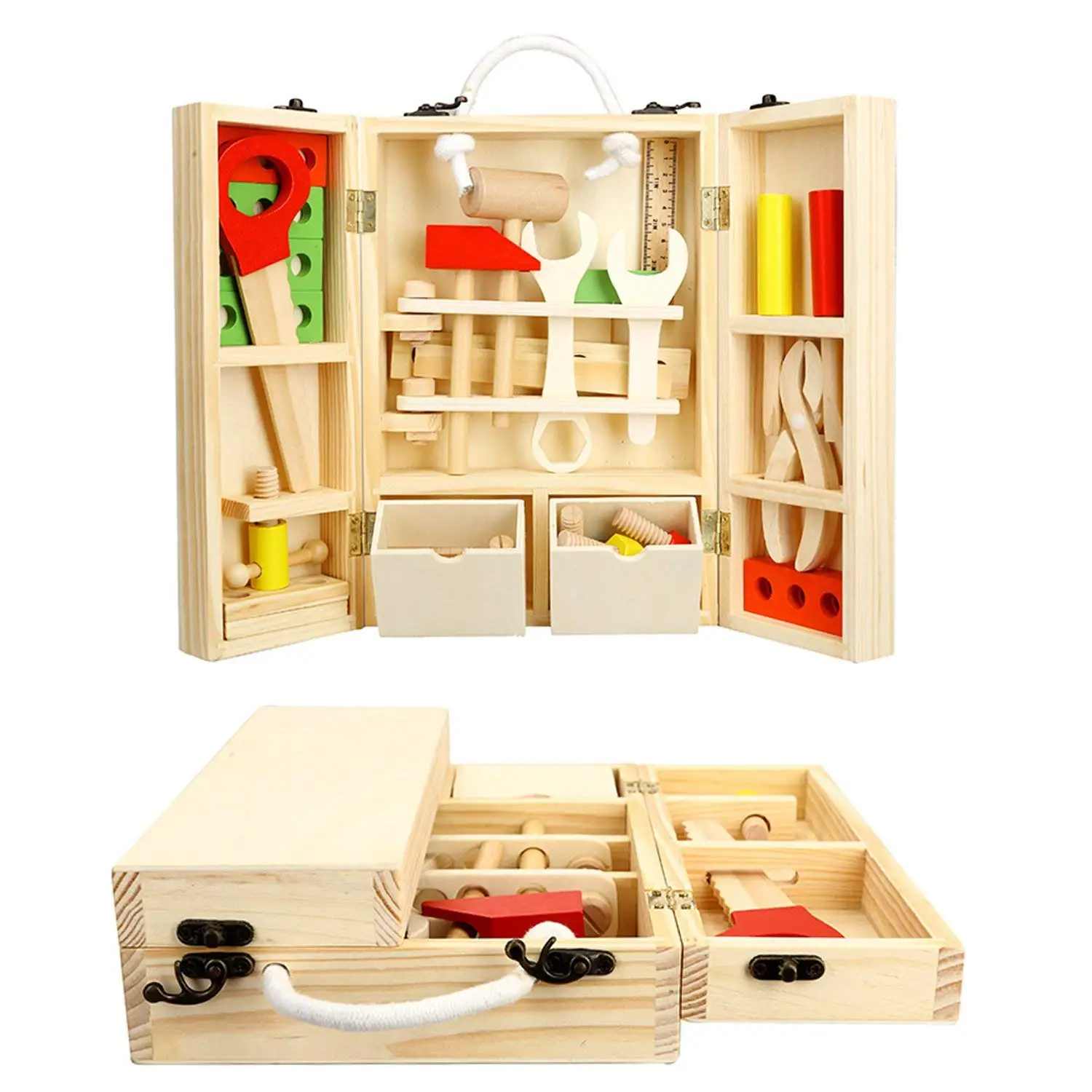 MAGICYOYO ролевые игры деревянный ящик с инструментами игрушки детские развивающие строительные аксессуары наборы игрушек