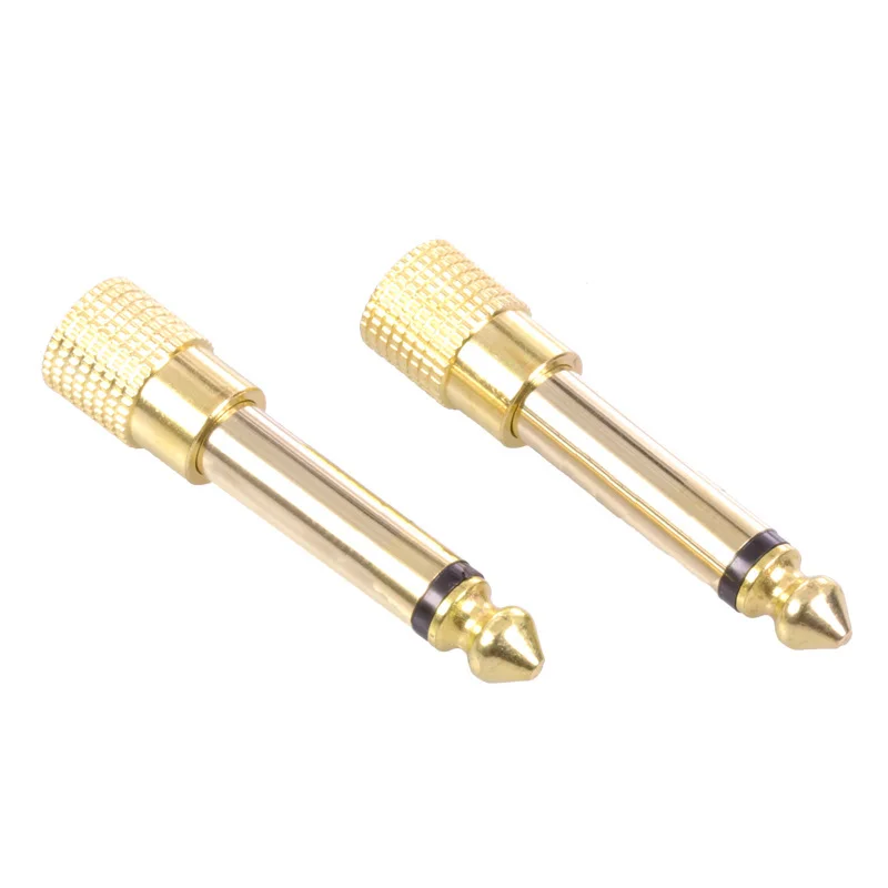 50pcs Jack 6 35mm 1 4 Male To 3 5mm 1 8 Female Audio Converter 6 35 male to 3 5 female Mono terminal plug headphone adapter