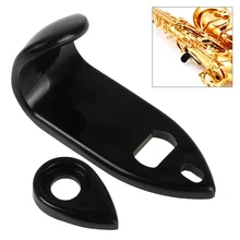 2 szt Wysoka profesjonalna jakość czarny sztywny ABS Sax kciuk wybiera akcesoria do saksofonu na saksofon altowy chroń kciuk Effec tanie tanio SLADE CN (pochodzenie) WLZ_MIA_408 2pcs Rigid ABS